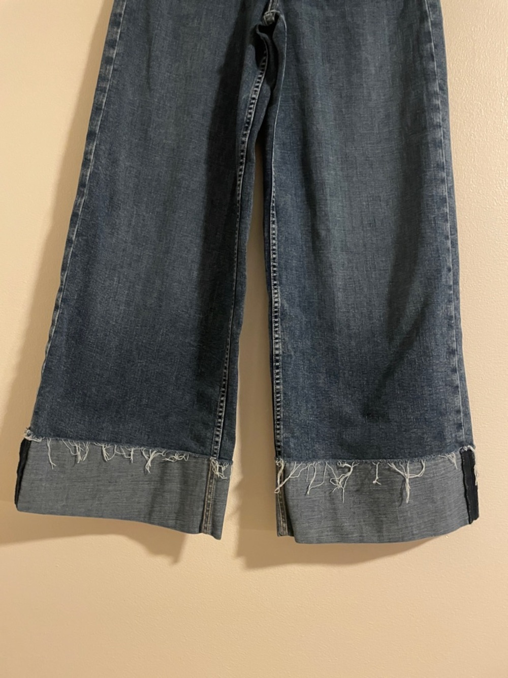 Rag & Bone Sofie‎ High Rise Ankle Ultra Wide Jeans Women’s Size 26 Cuffed Leland - Picture 7 of 14